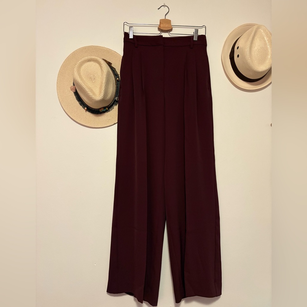 Ann Taylor Burgundy Wide Leg Pants - NWT!